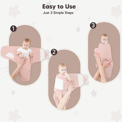 Susurration Swaddles for Newborns, 100% Cotton Baby Swaddle Sleep Sack, with Adjustable Velcro, Breathable and Durable Unisex Swaddle Sleep Sack, 3 Pack