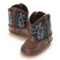 Kuner Baby Cowboy Boots Western Boots Toddler Cowboy Bootie Soft Sole Non-Slip Crib Shoes for Infant Boys Girls0-18 Months