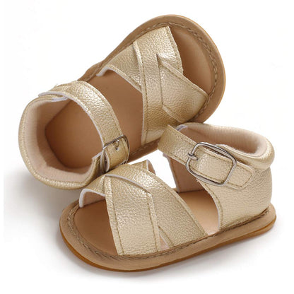 SOFMUO Baby Girls Boys Sparkly Bowknot Sandals Premium Soft Anti-Slip Rubber Sole Infant Summer Outdoor Shoes Toddler First Walkers