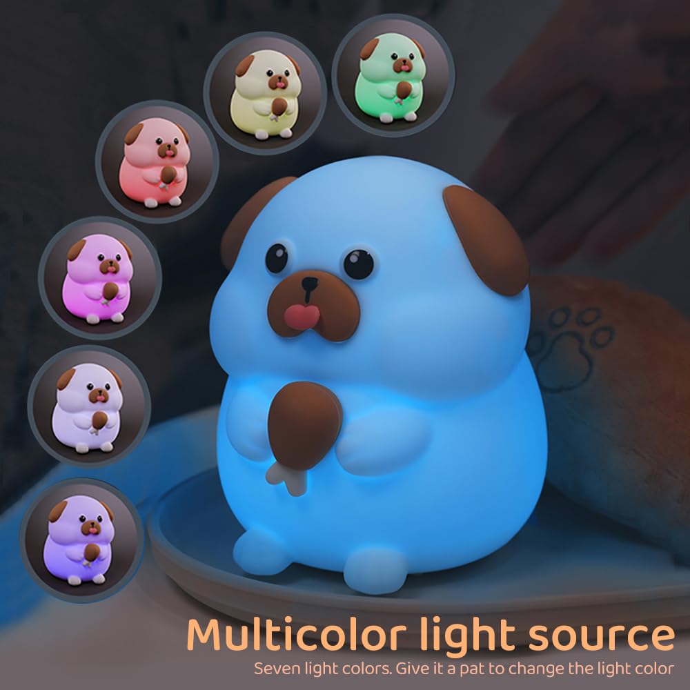 Cute Frog Night Light for Kids, Color Changeable Soft Silicone Sleeping Night Lamp for Nursery, Dimmable Timer Rechargeable Colorful Baby's Light Room Decor Children Gifts