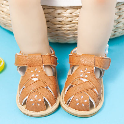 Kannior Infant Boys Girls Sandals Breathable Premium Baby Summer Outdoor Casual Beach Shoes Lightweight Toddler Flower Bowknot Anti Slip Rubber Sole Newborn Prewalker First Crib Shoes