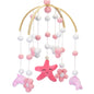Baby Crib Mobile - Cloud Mobile for Crib, Felt Cloud Nursery, Baby Bassinet Mobile - Shower Set for Infant Bedroom Hanging Decoration (Pink)