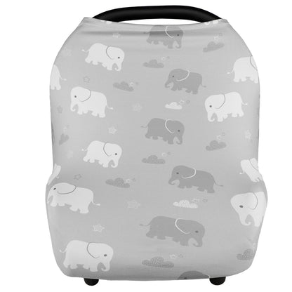 Nursing Cover Breastfeeding, Multi-use Baby CarSeat Cover Girls, Infant Stroller Car Seat Cover, Stretchy Carseat Canopy, Soft Breathable, Peony