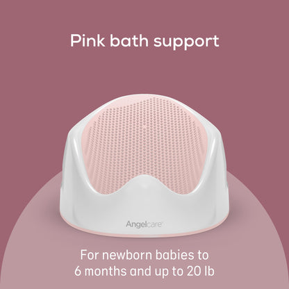 Angelcare Baby Bath Support (Pink) | Ideal for Babies Less than 6 Months Old