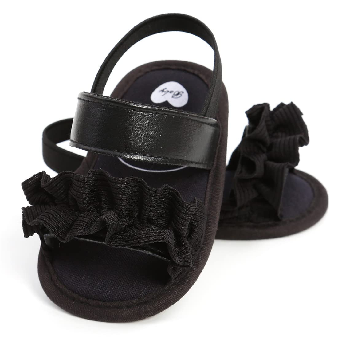 GDSDYM Infant Baby Girls Summer Sandals with Flower Bowknot Soft Sole Wedding Dress Flats Newborn First Walkers Crib Dress Shoes