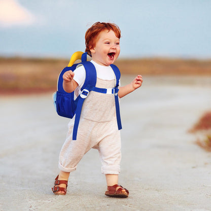 Accmor Toddler Leash Backpack with Anti Lost Wrist Link, Cute Dinosaur Bag Children Safety Walking Harness with Removable Little Pouch, Kids Travel Essential Mini Back Pack with Tether for Baby Boys