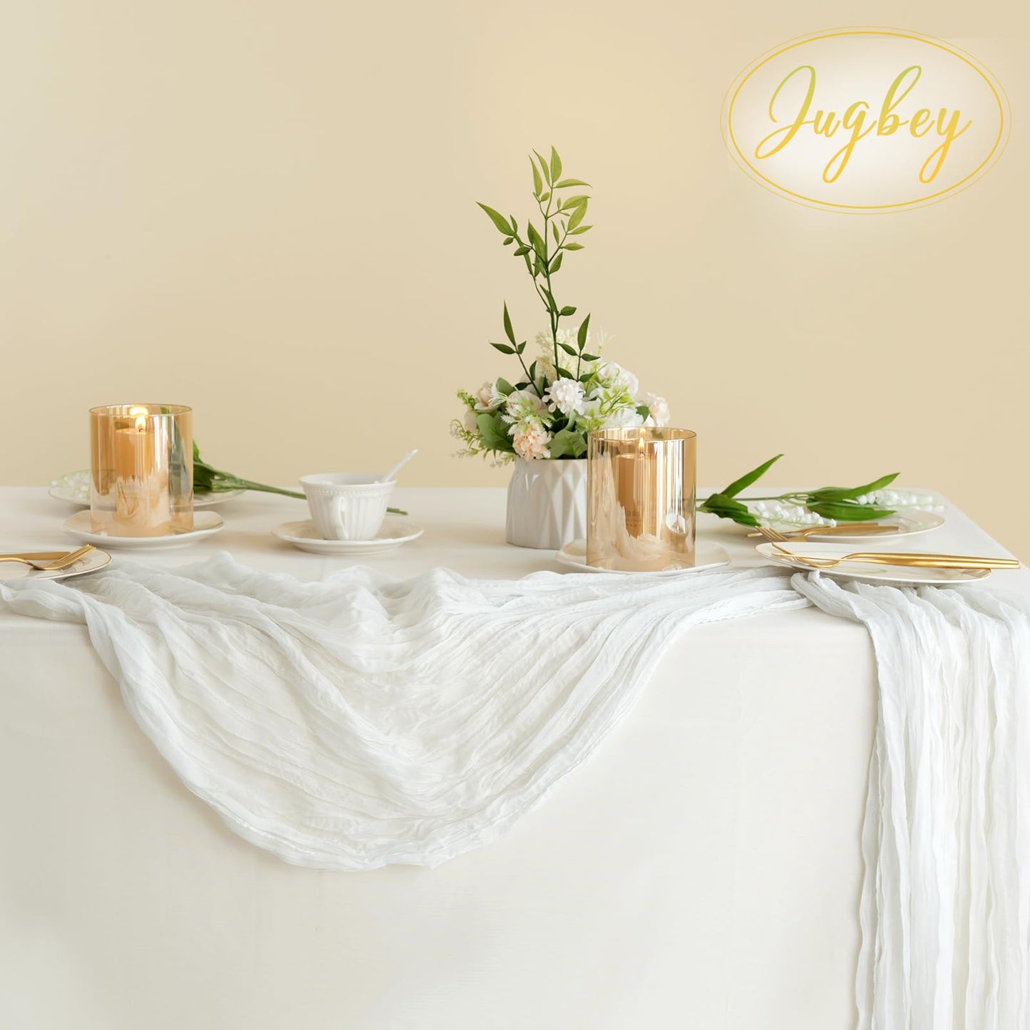 Light Pink Cheesecloth Table Runner 10ft Boho Rustic Gauze Cheese Cloth Spring Decor for Wedding Party Bridal Baby Shower Birthday Table Decorations