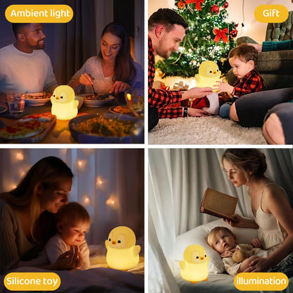 Cute Frog Night Light for Kids, Color Changeable Soft Silicone Sleeping Night Lamp for Nursery, Dimmable Timer Rechargeable Colorful Baby's Light Room Decor Children Gifts