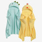 Hooded Baby Towels Boy for 0-6 Years, 50"x 32" Extra Large Toddler Bath Towels with Hood for Boys & Girls, 2-Pack Absorbent Thick Soft Gift for Kids Yellow Lion & Orange Monkey