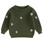 Mubineo Baby Girl Winter Clothes Cute Flower Sweater Crewneck Pullover Long Sleeve Knit Newborn Infant Sweaters