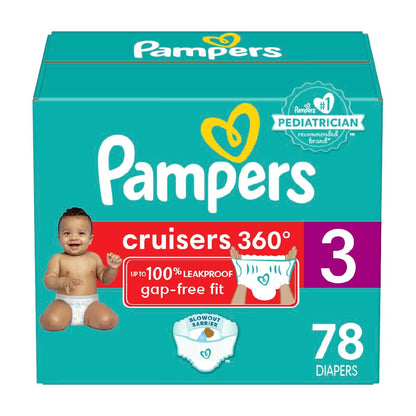 Pampers Diapers - Cruisers 360 - Size 5, 100 Count, Babyproof up to 100% Leakproof Pull-On Diaper