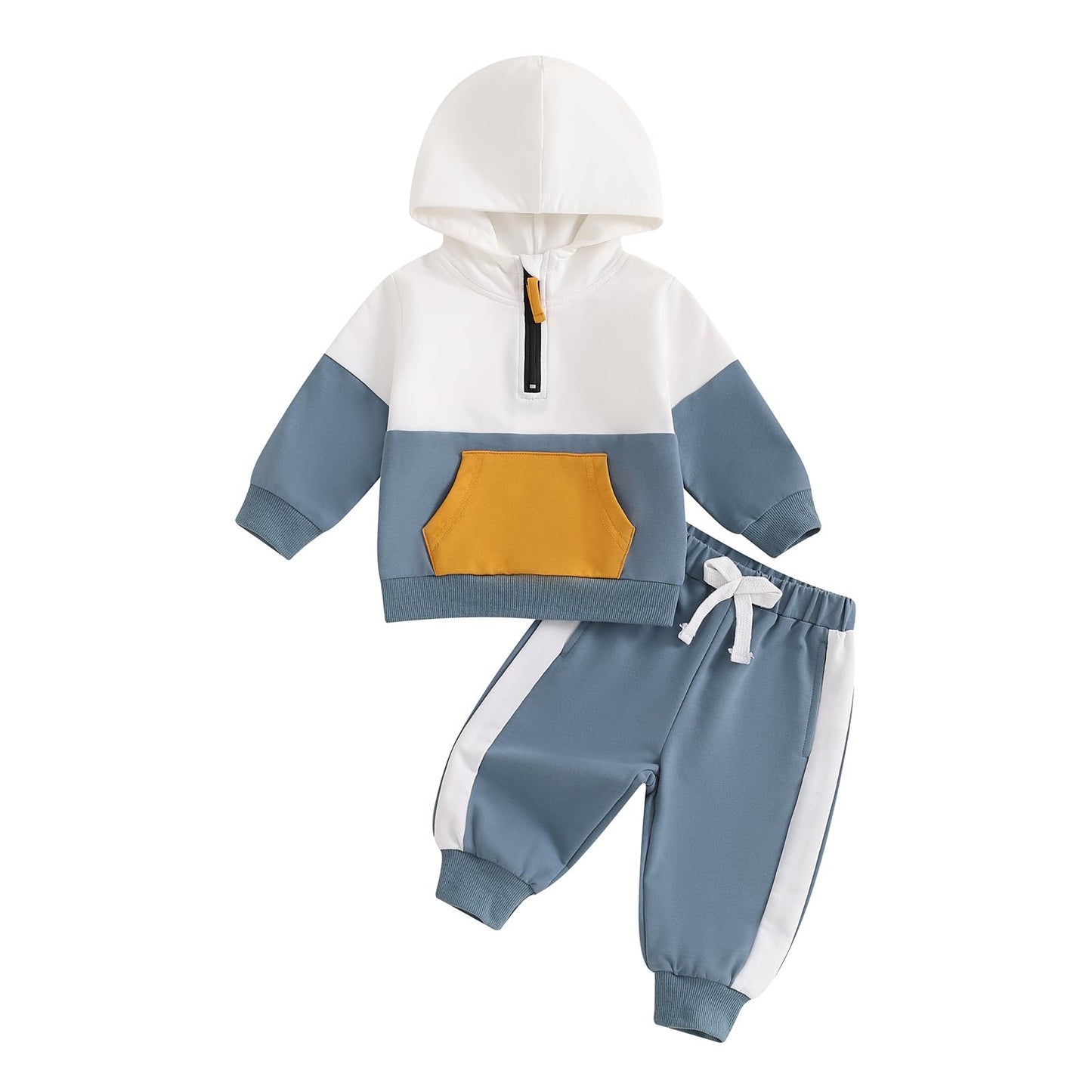 Infant Baby Boy Fall Winter Clothes Outfits Hooded Long Sweatshirt Pants Set Toddler Clothes 6 12 18 24 Months 2T