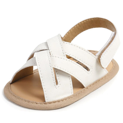 CoKate Baby Girls Sandals Ruffle Bowknot Premium Soft Sole Anti-Slip Open Toe Breathable Summer Outdoor First Walker Shoes Baby Sandals 0-3 months girls