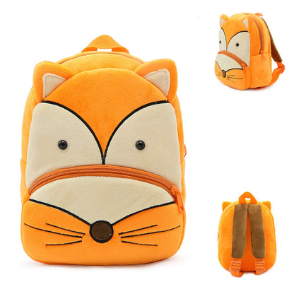 Ladyzone Toddler Backpack Zoo Animals Backpacks Cute Plush Bag Cartoon 10" Preschool Book Bag For 2+ Years Girls Boys