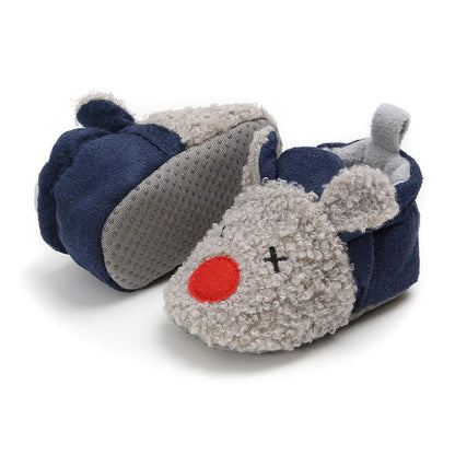 Baby Boys Girls Soft Plush Slippers Cartoon Toddler Infant Warm Winter House Shoes
