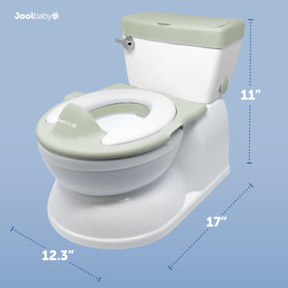 Real Feel 2-in-1 Potty with Wipes Storage, Flushing Sounds & Disposable Liners - Realistic Toilet - Easy to Clean & Assemble - Jool Baby (Pink)