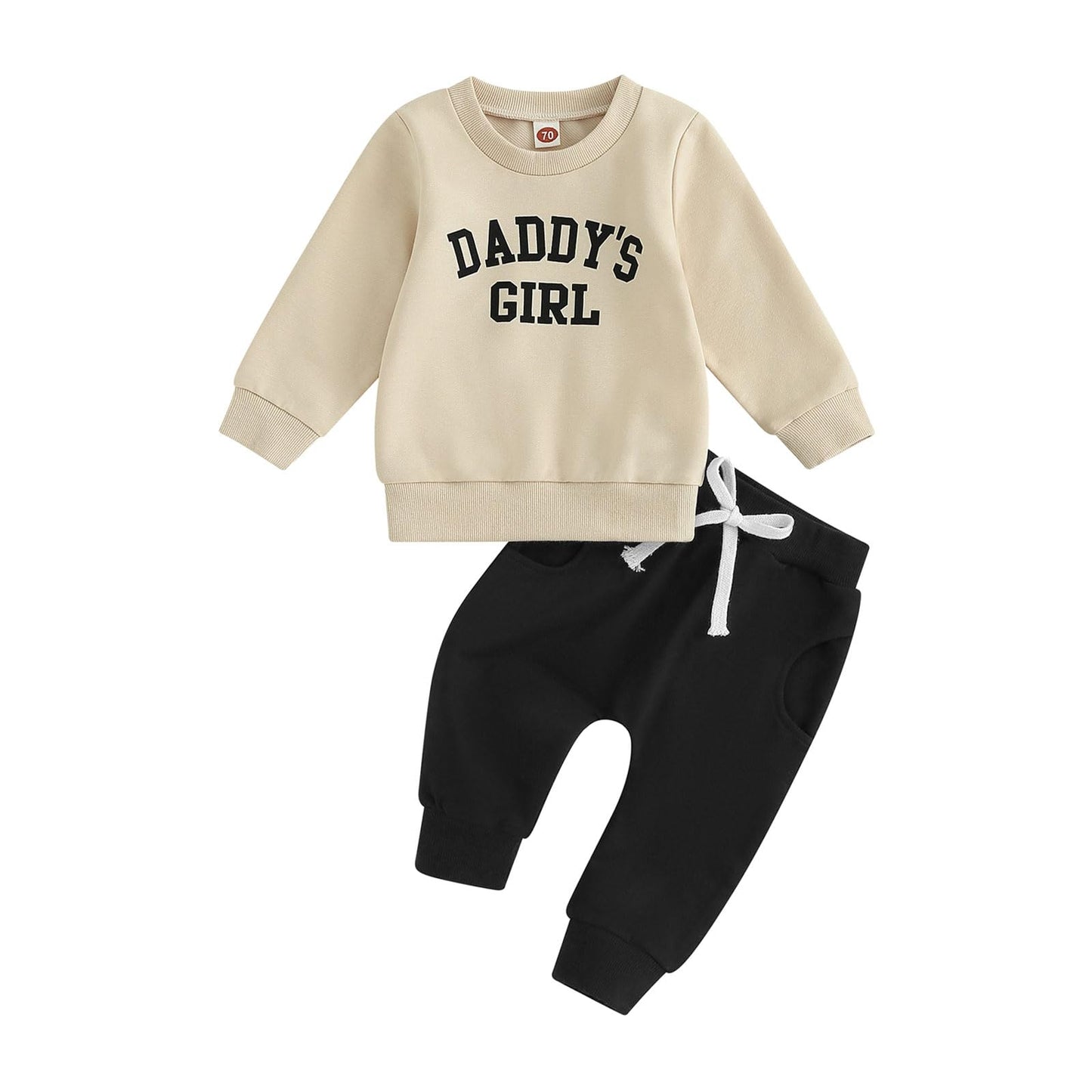 Kaipiclos Toddler Baby Girl Fall Winter Outfit Mamas Girl Long Sleeve Pullover Sweatshirts Jumper Pants Clothes Set