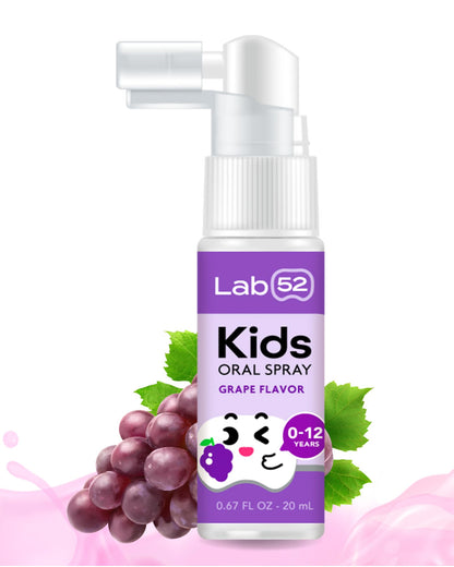 LAB52 Kids Oral Spray, Toddler Toothpaste Helper for Cavity Repair and Fresh Breath, Children Anticavity with Fluoride Free for Newborn to Preschoolers, Xylitol Vanilla Flavor