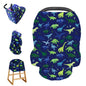 Nursing Cover Breastfeeding, Multi-use Baby CarSeat Cover Girls, Infant Stroller Car Seat Cover, Stretchy Carseat Canopy, Soft Breathable, Peony