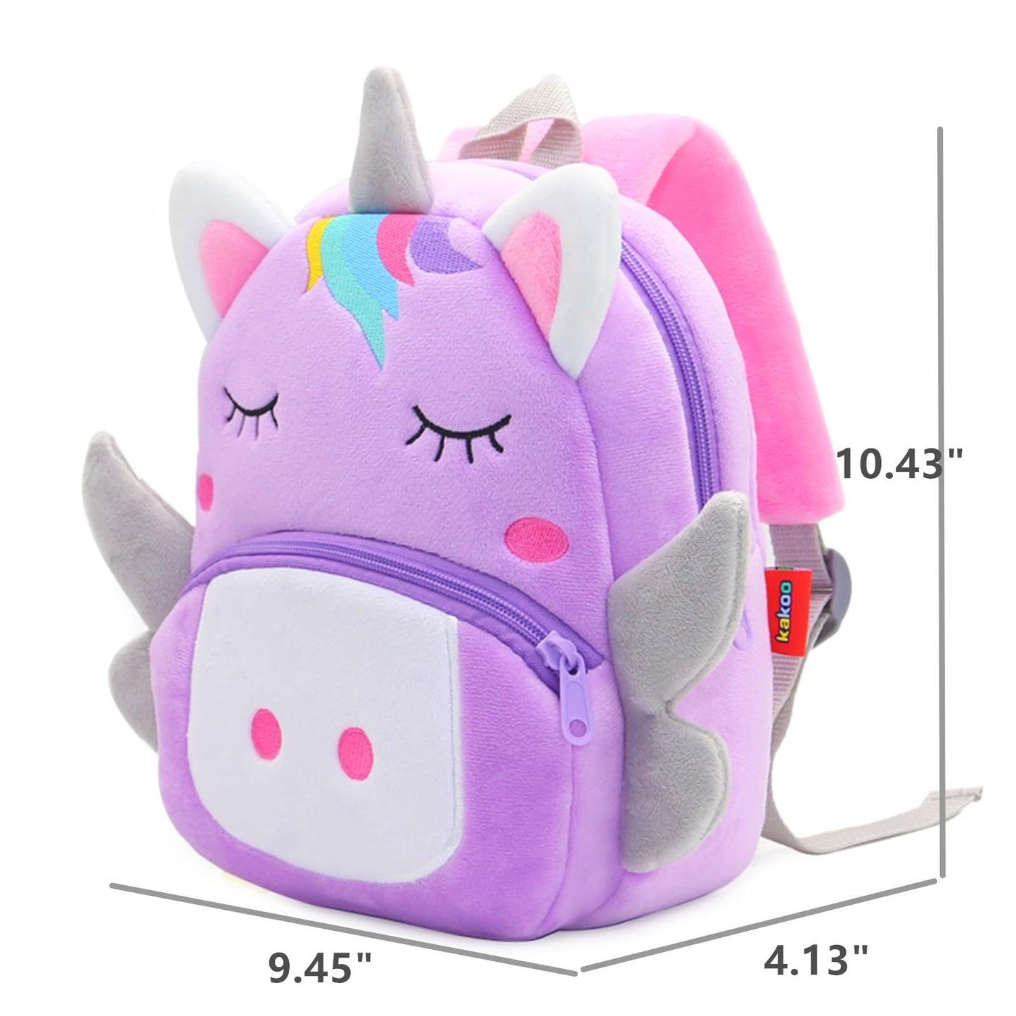Cute Toddler Backpack Plush Animal Cartoon Mini Travel Daycare Bag for Baby Girl Boy 2-6 Years (Shark Blue)