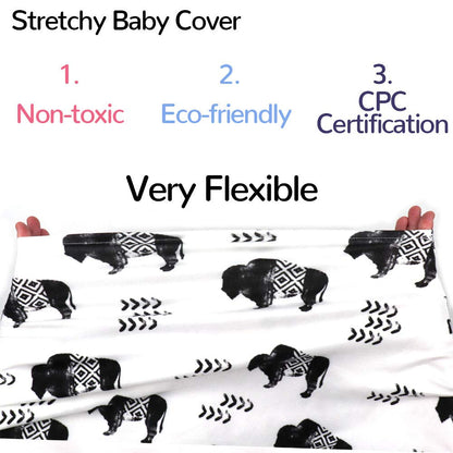 Nursing Cover Breastfeeding, Multi-use Baby CarSeat Cover Girls, Infant Stroller Car Seat Cover, Stretchy Carseat Canopy, Soft Breathable, Peony