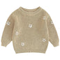 Mubineo Baby Girl Winter Clothes Cute Flower Sweater Crewneck Pullover Long Sleeve Knit Newborn Infant Sweaters