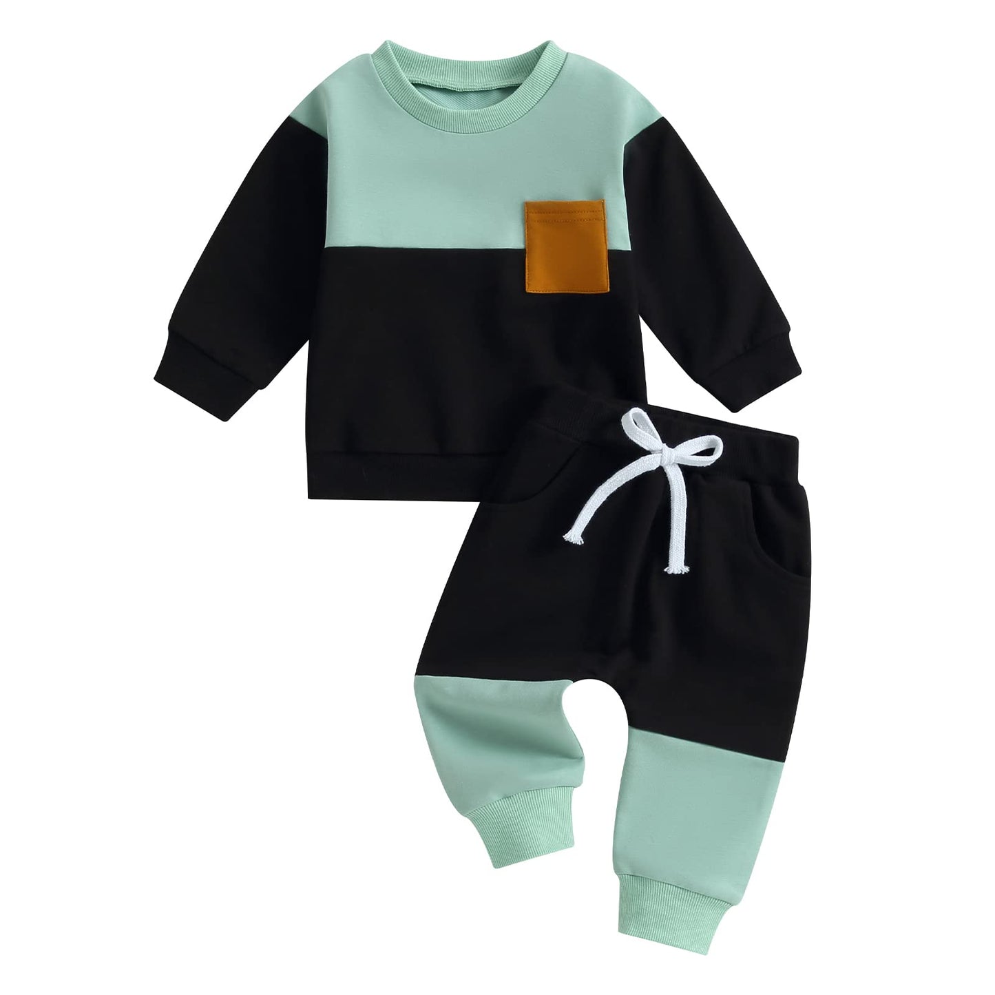 Gender Neutral Baby Boy Girl Fall Winter Clothes Sweatshirt Shirt Pants Toddler Infant Outfit