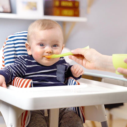 Olababy 100% Silicone Soft-Tip Training Spoon for Baby Led Weaning 2pack