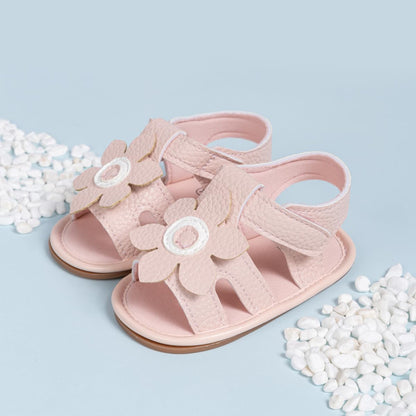 Oamico Baby Girl Sandals Infant Soft Anti-Slip Rubber Sole Casual Beach Sandals Newborn Bowknot Outdoor First Walker Summer Shoes for Baby Girls Flat Sandal