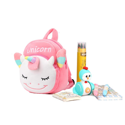 Cute Toddler Backpack Plush Animal Cartoon Mini Travel Daycare Bag for Baby Girl Boy 2-6 Years (Shark Blue)