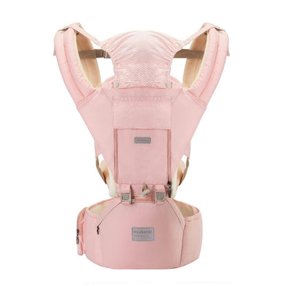 Baby Carrier, Ergonomic 6-in-1 Baby Carrier with Hip Seat for Newborn Infant Toddler, Adjustable Detachable Baby Holder Carrier for Dad Mom