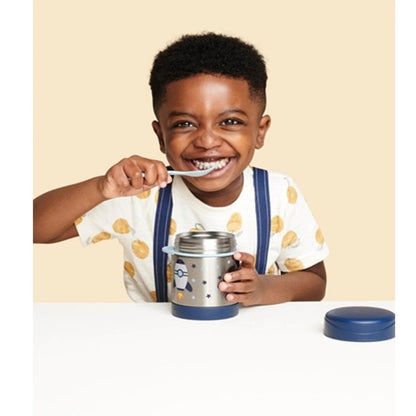 Skip Hop Insulated Baby Food Jar, Sparks Rocket, Stainless Steel, Holds 11oz