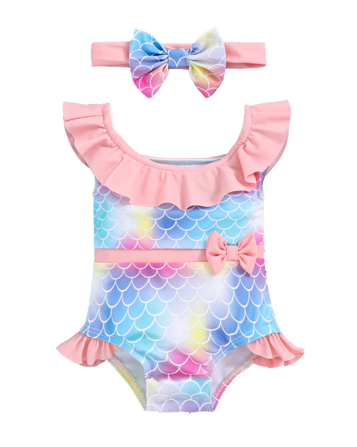 Mioglrie Toddler Baby Girl Swimsuit Infant Bathing Suits Summer Beach Swim Suit Newborn One Piece Swimwear for Girls