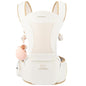 Bebamour Baby Carrier with Hip Seat,All-Position Breathable Mesh Hip Seat & Carrier 0-36Months with Head Hood, 3 PCS Teething Pads, Waist Extender,Storage Bag & Pacifier Case(Khaki)