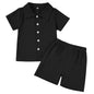 U·nikaka Baby Boys 2 Piece Summer Outfits Casual Toddler Short Sets Little Boys Button Down Shirts Tops and Shorts 2-6Y