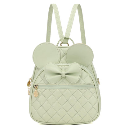 KL928 Girls Bowknot Polka Dot Cute Mini Backpack Small Daypacks Convertible Shoulder Bag Purse for Women