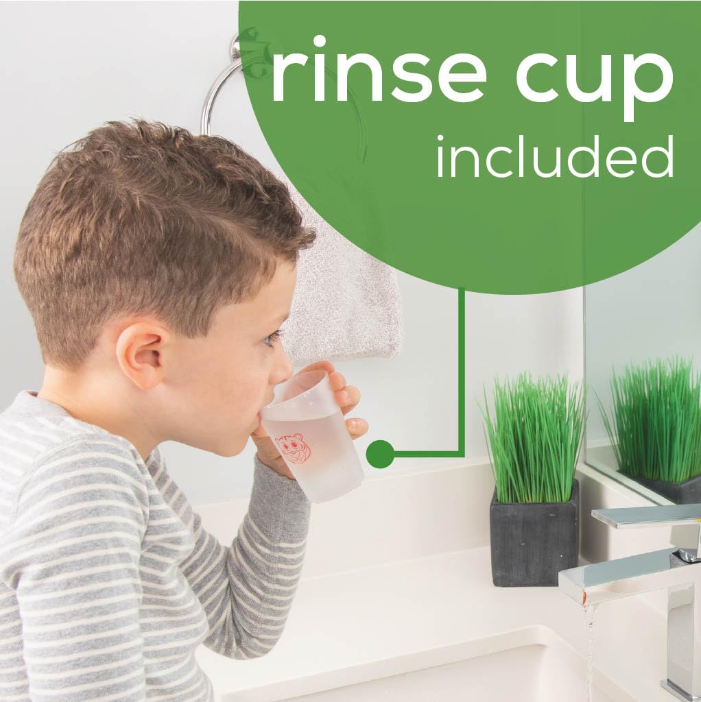 Beurer TB10 Kids Electric Toothbrush Kit - Fun Milo The Monkey Cap with 2 Extra-Soft Brush Heads to Help Remove Plaque, 2 Minute Timer, and Rinse Cup, BPA-Free, Safe for Ages 3+
