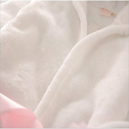 Unisex Baby Plush Bathrobe, Toddler Baby Boys Girls Cute Cartoon Animal Face Robe Flannel Hooded Fleece Bathrobe