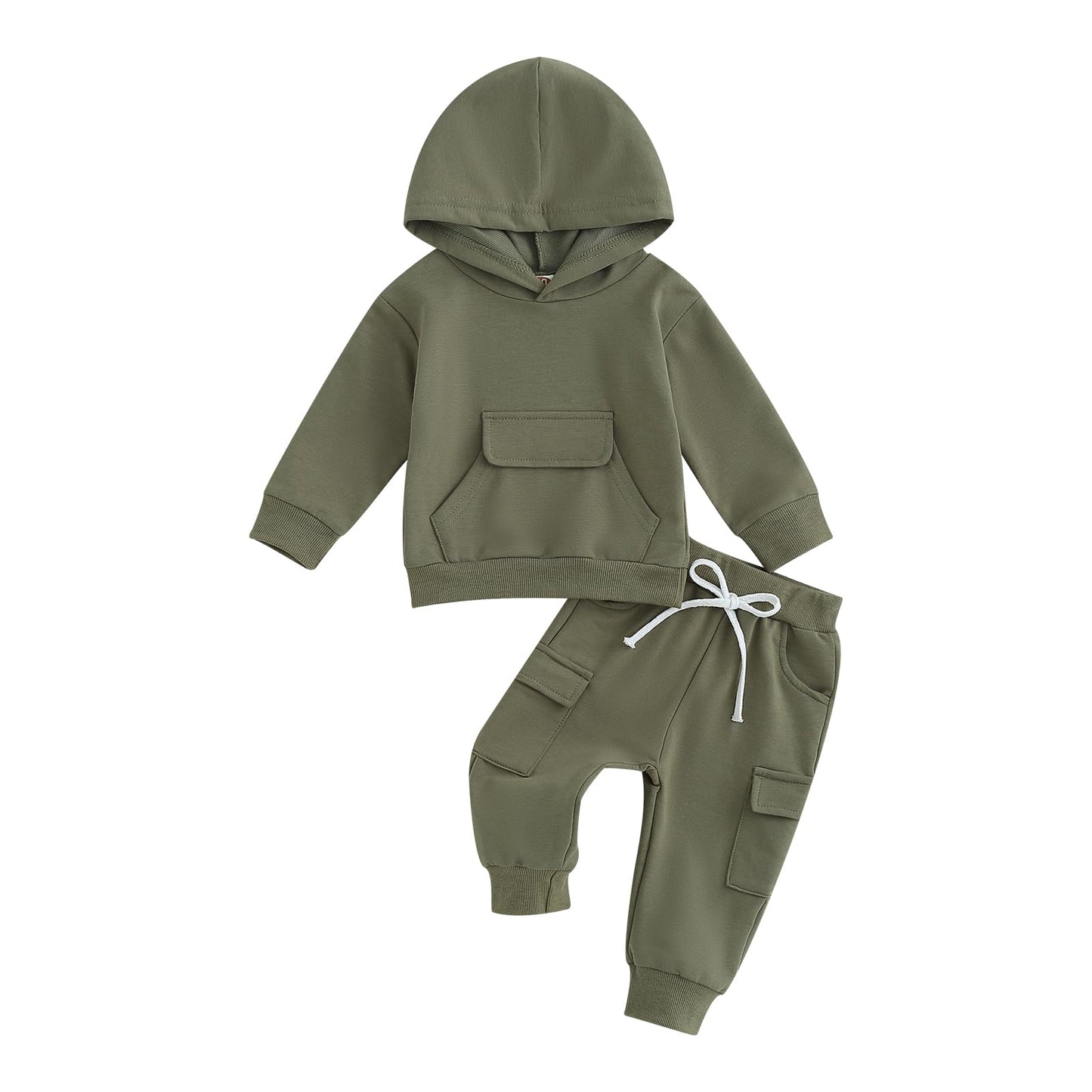 Infant Baby Boy Fall Winter Clothes Outfits Hooded Long Sweatshirt Pants Set Toddler Clothes 6 12 18 24 Months 2T