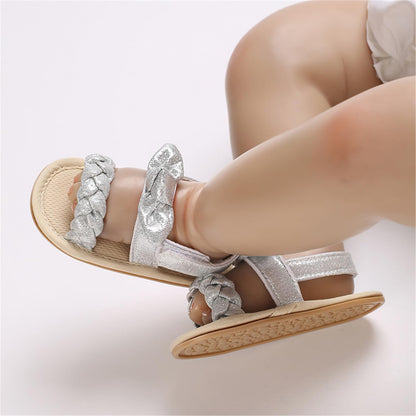 Baby Girl Sandals Summer Crib Shoes Bowknot Soft Sole Infant Girls Princess Dress Flats First Walker Shoes