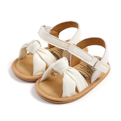 LAFEGEN Infant Baby Girls Summer Sandals Newborn Toddler First Walker Crib Dress Shoes
