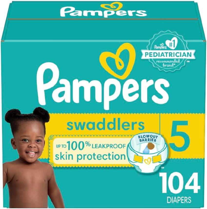 Pampers Baby Diapers - Swaddlers - Size 1, 198 Count, Ultra Absorbent Disposable Infant Diaper
