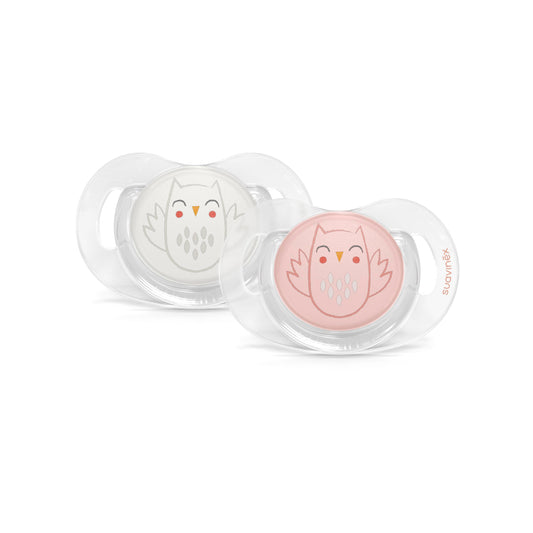 Suavinex Bonhomia SX PRO Physiological Pacifier, Supports Breastfeeding Babies, Pacifiers 18+ Months, 2 Pack Baby Pacifier, Baby Accessories, (Pink/Beige)