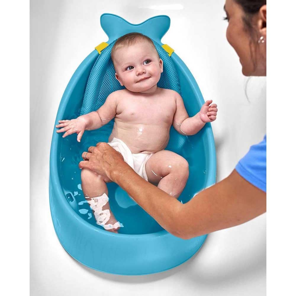 Skip Hop Baby Bath Tub 4-in-1 Grow with Baby Infant to Toddler , White