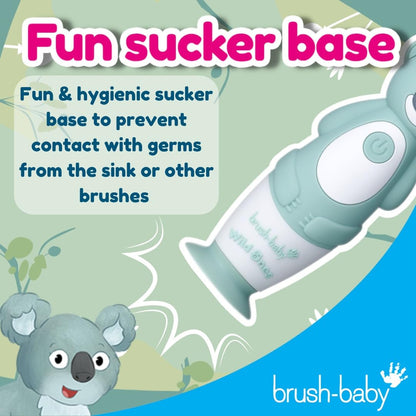 brush-baby WildOnes™ Rechargeable Kids Electric Toothbrush – Toby Tiger | Flashing Lights, 2-Min Timer, Waterproof, 3 Brush Heads | Toddler & Child Toothbrush Ages 0-10 | Soft Bristles