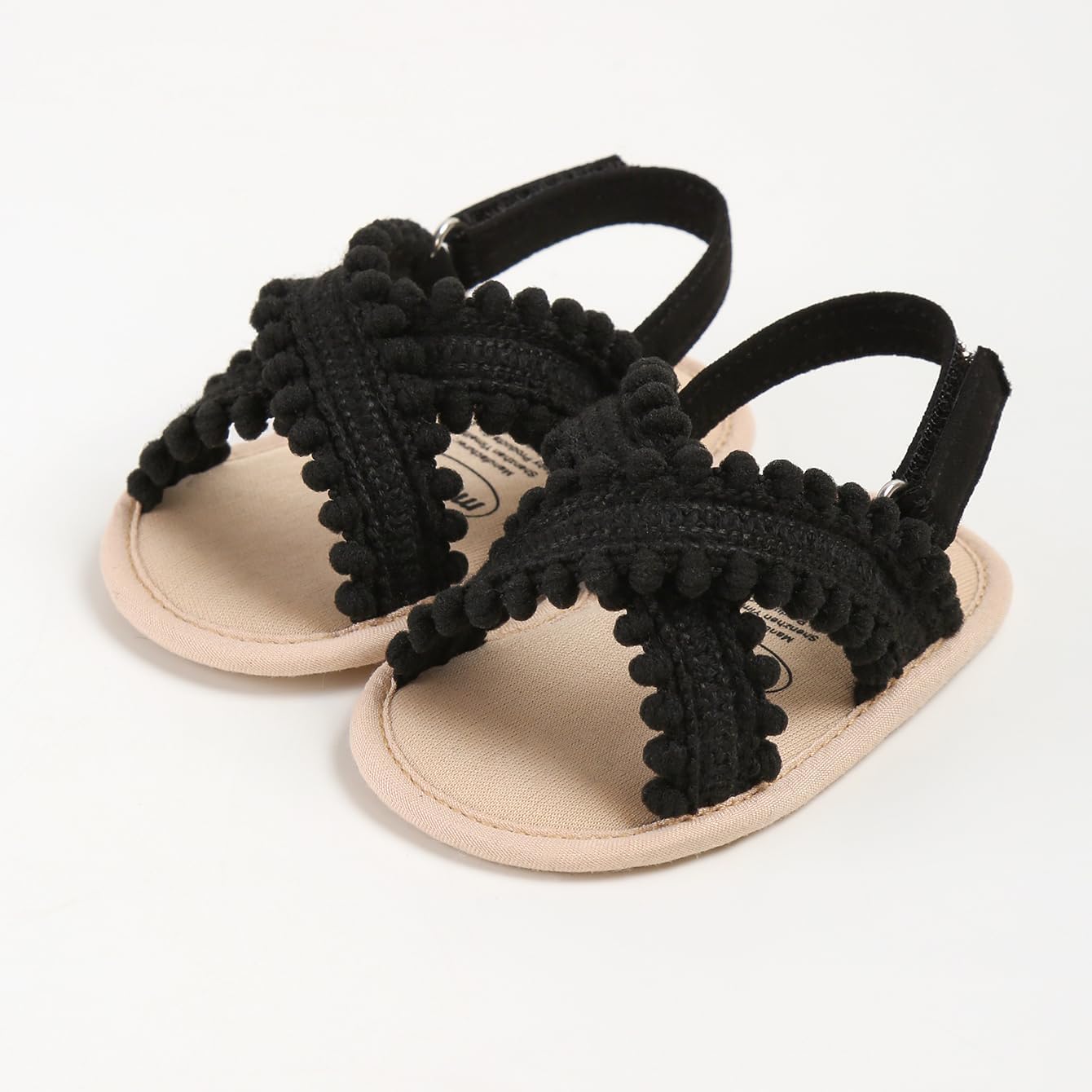 SOFMUO Baby Girls Sandals Premium Soft Sole Infant Indoor Flat Newborn Slippers Lightweight Comfort Toddler Summer Princess Dress Shoes