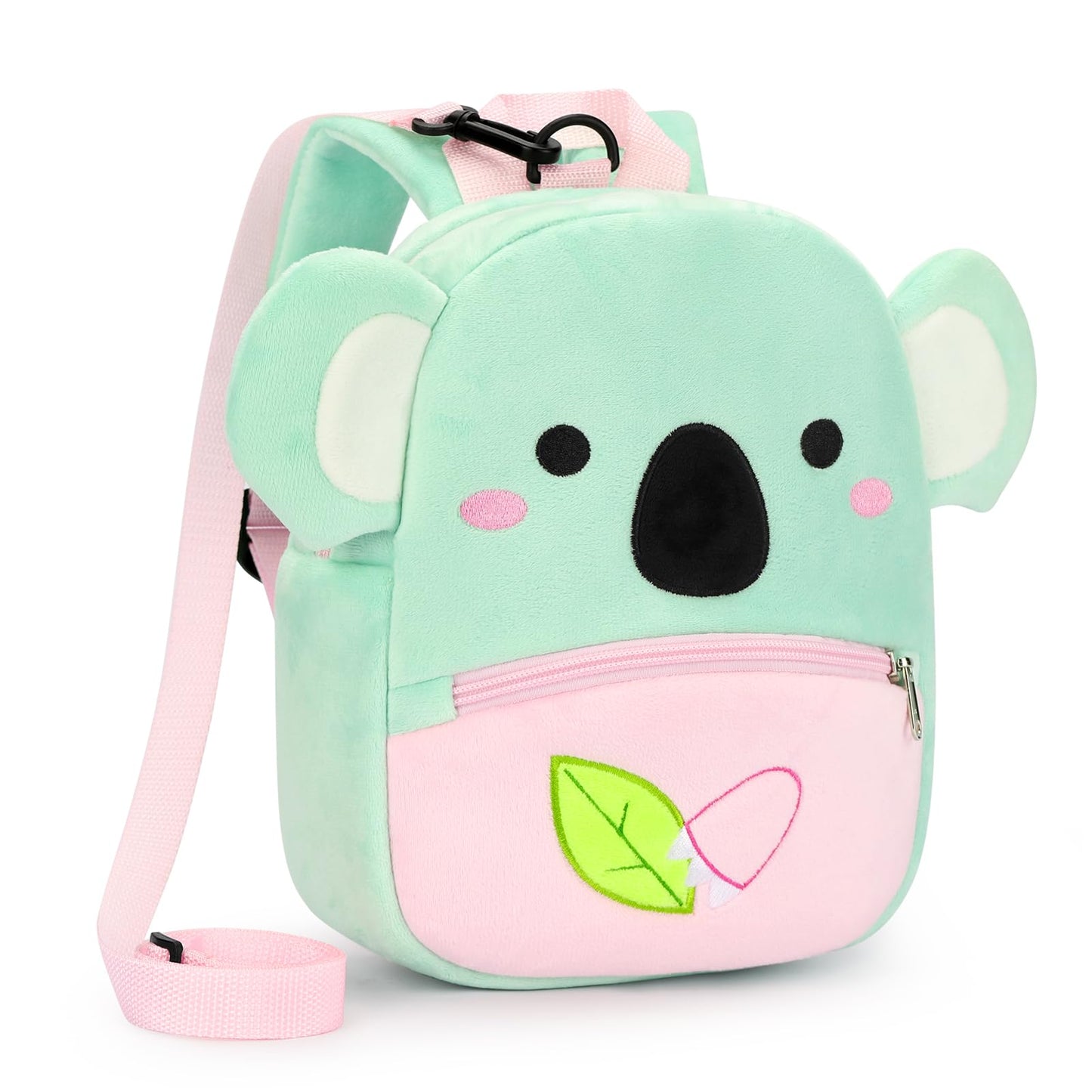 mibasies Toddler Backpacks for Girls 2-4: Plush Backpack -3D Animal Cartoon Mini Travel Bag -10 inch Toddler Backpack Leash