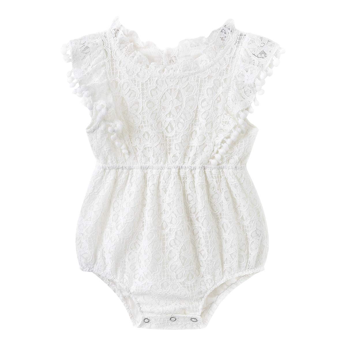 Simplee kids Baby Girl Kint Romper Fall Sleeveless Pompoms Rompers Newborn Little Girl Overall Jumpsuit Outfits