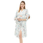 Galabloomer Maternity Robe and Baby Receiving Blanket, Matching Mommy Labor Delivery Robe and Swaddle Set Little Red Heart