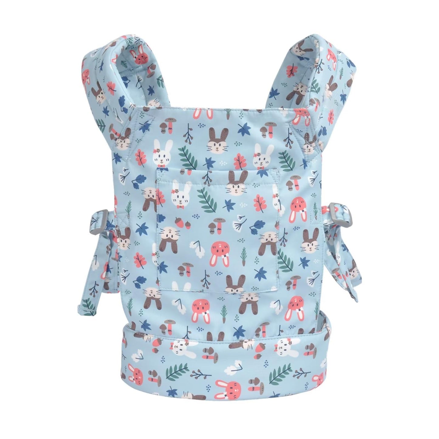 Baby doll carrier for baby girl Premiums soft straps and skin-friendly webbing stuffed animal carrier for kids and toddler facing in facing out and backpack 18 inch doll little flowers design